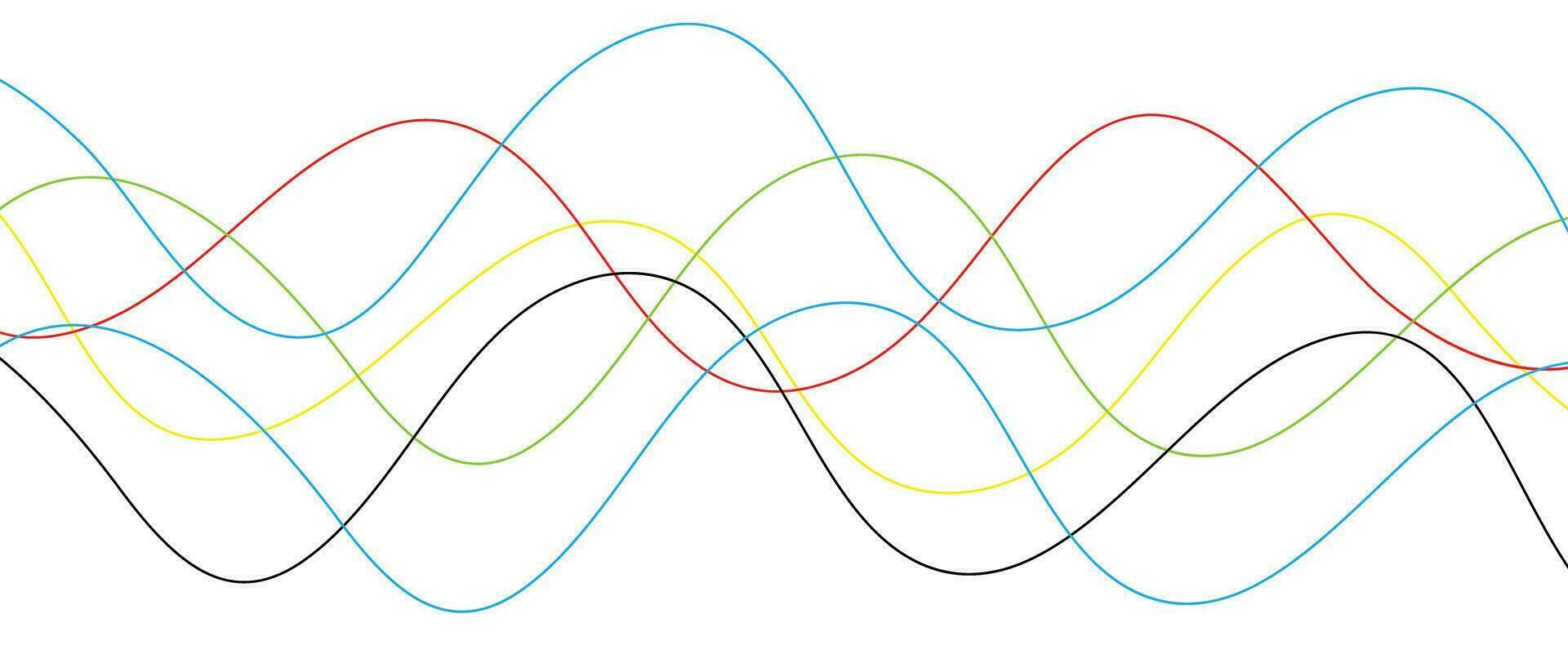 arte de línea de onda abstracta vector