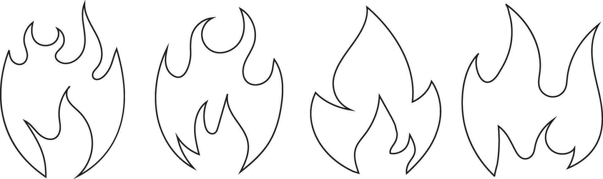 abstract bonfire vector art.