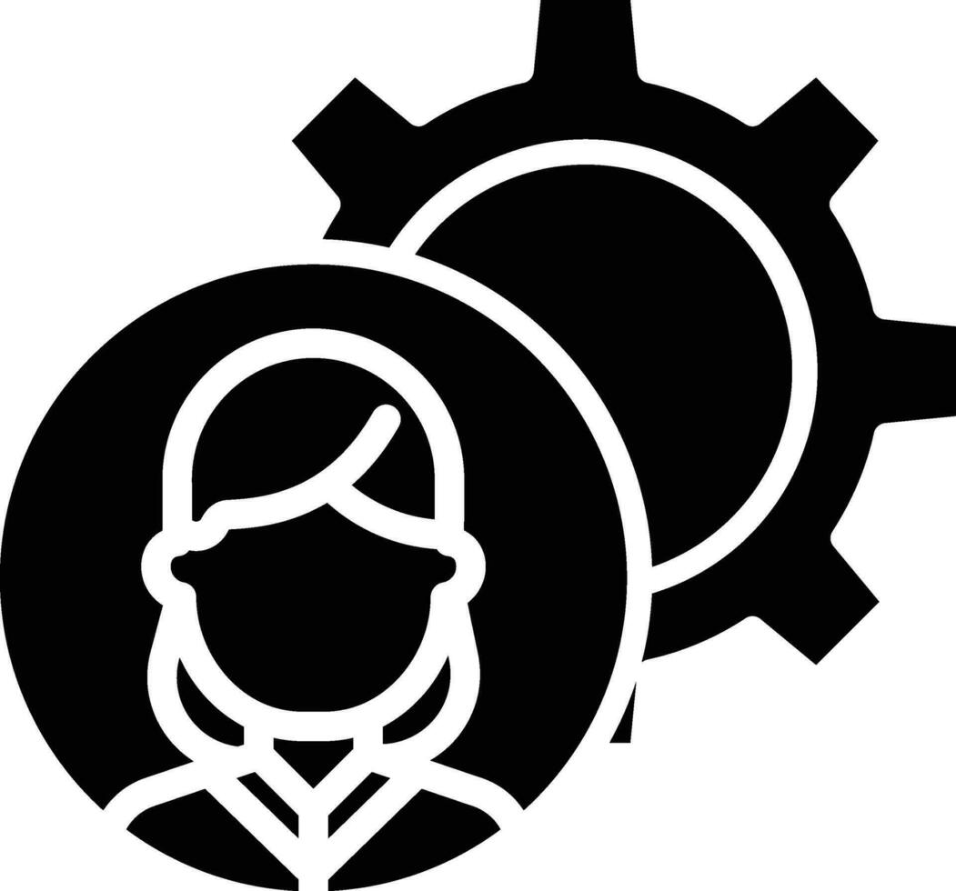 User settings solid and glyph vector illustration