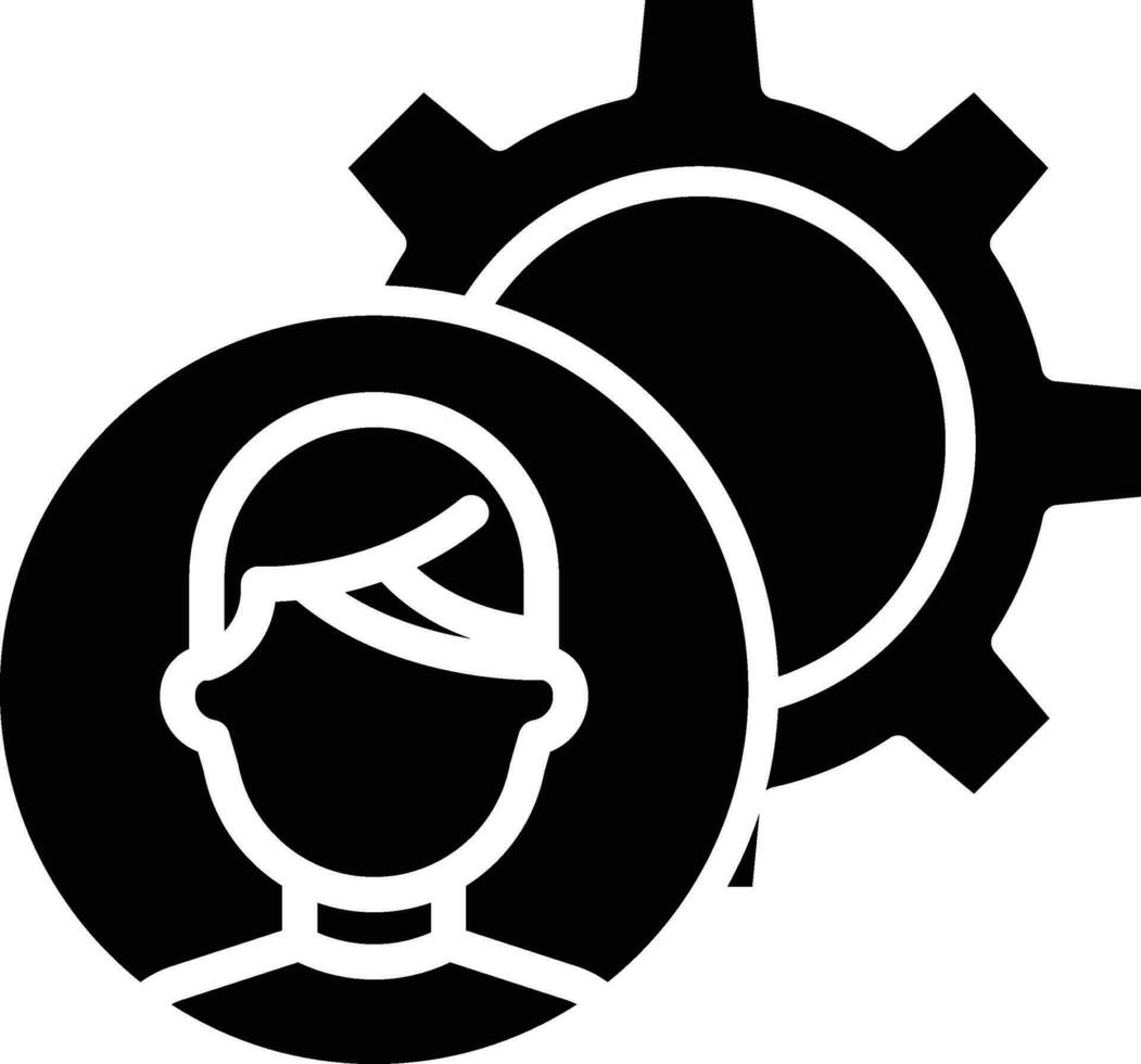 User Settings solid and glyph vector illustration
