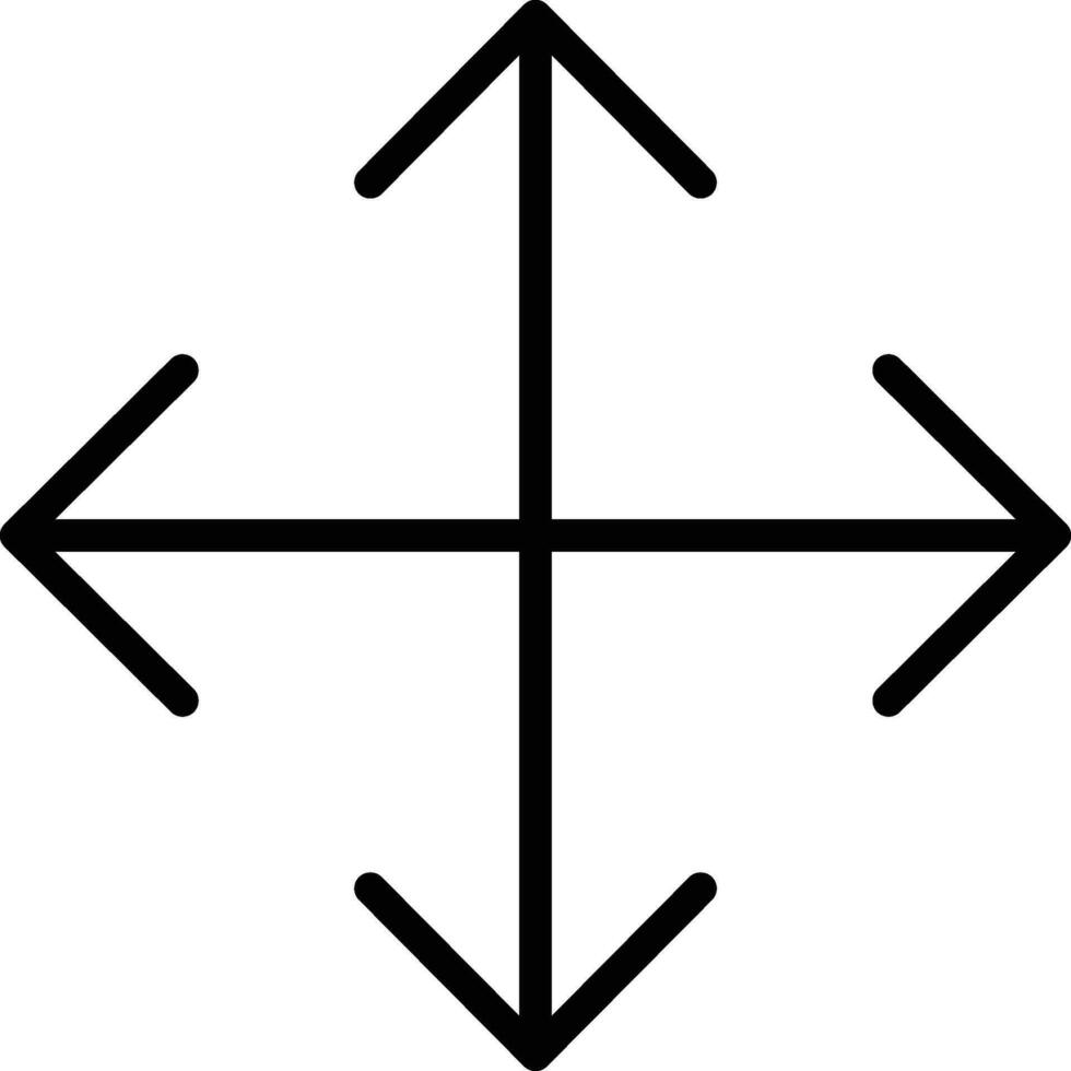 move tool solid and glyph vector illustration