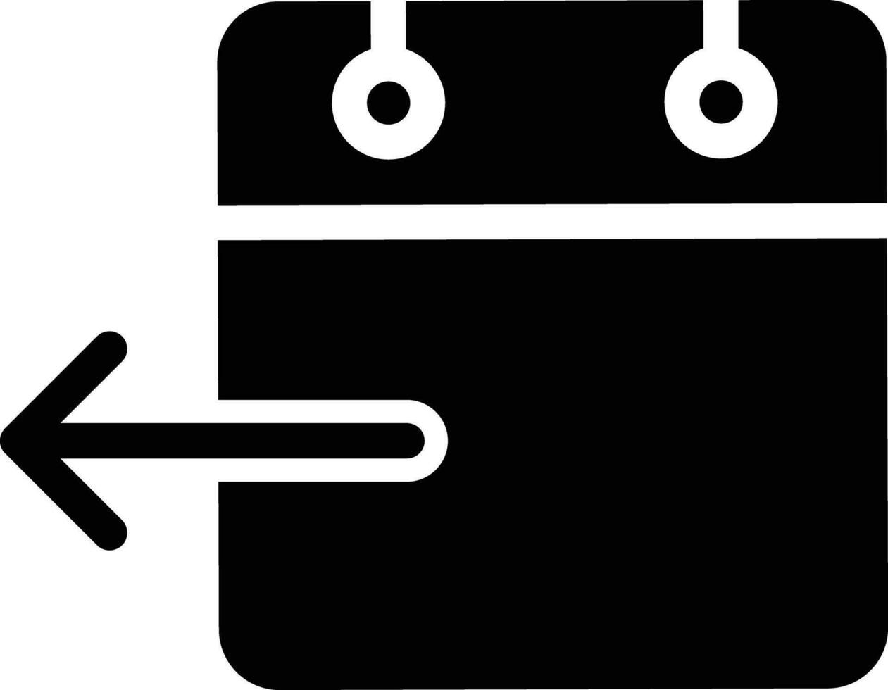 Check Out calendar solid and glyph vector illustration