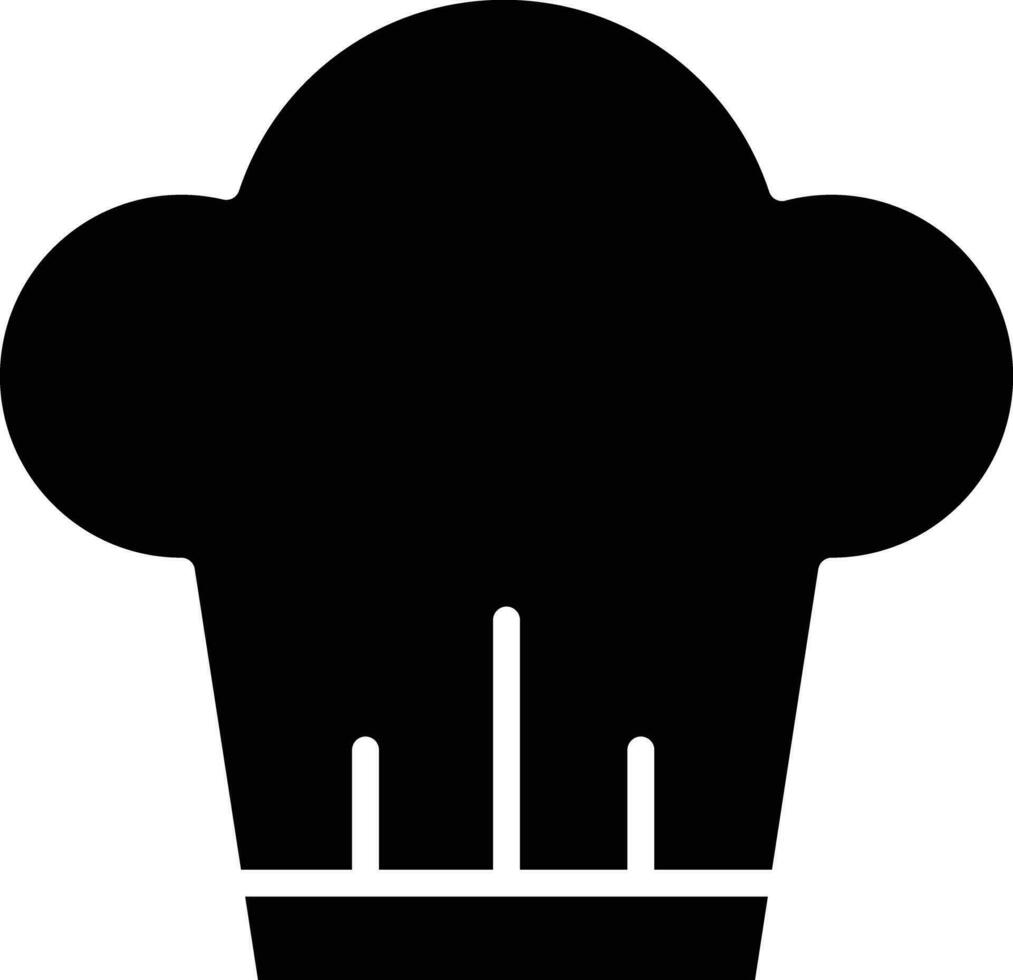 Chef cap solid and glyph vector illustration