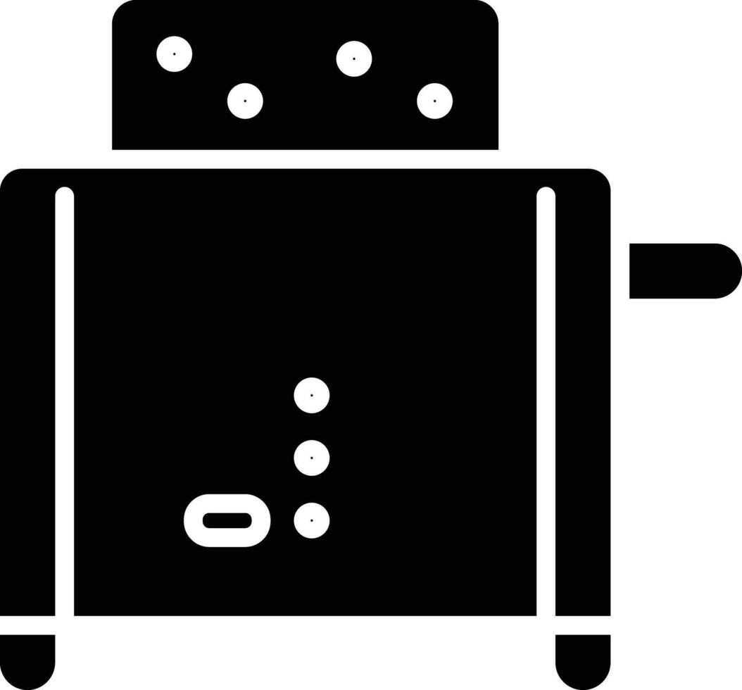 Toaster solid and glyph vector illustration