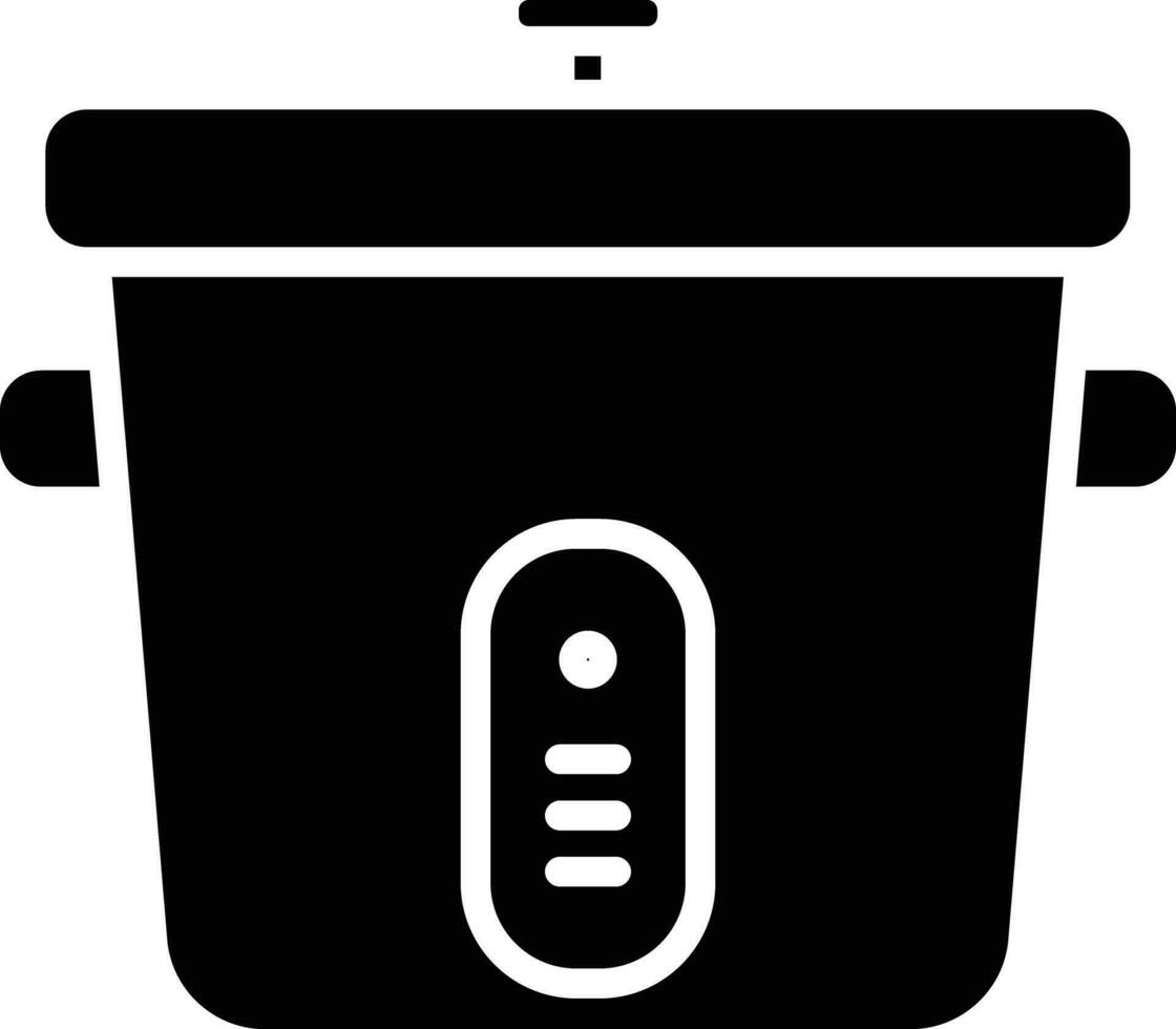 Rice Cooker solid and glyph vector illustration