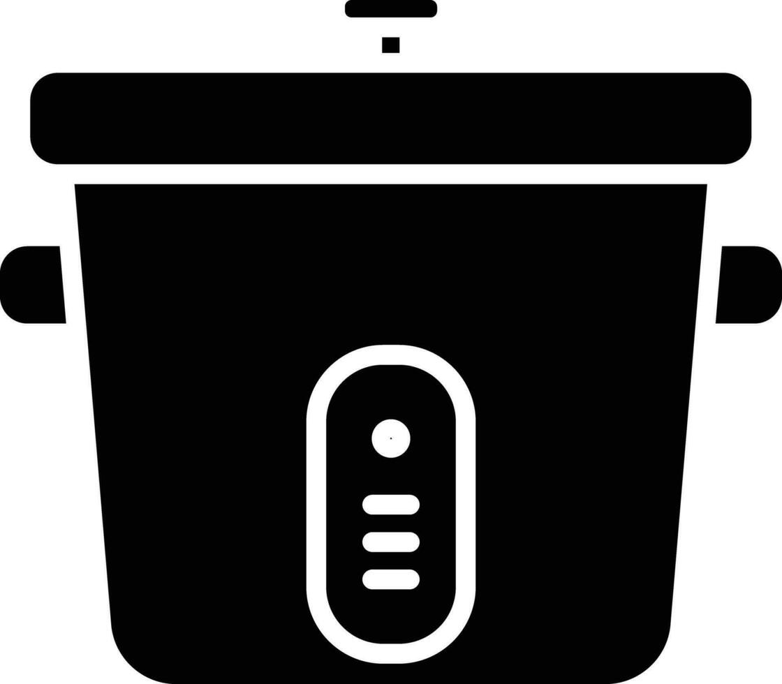 Rice Cooker solid and glyph vector illustration