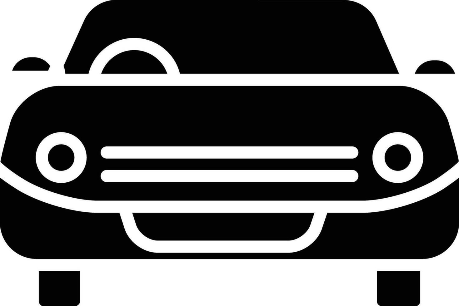 Car solid and glyph vector illustration