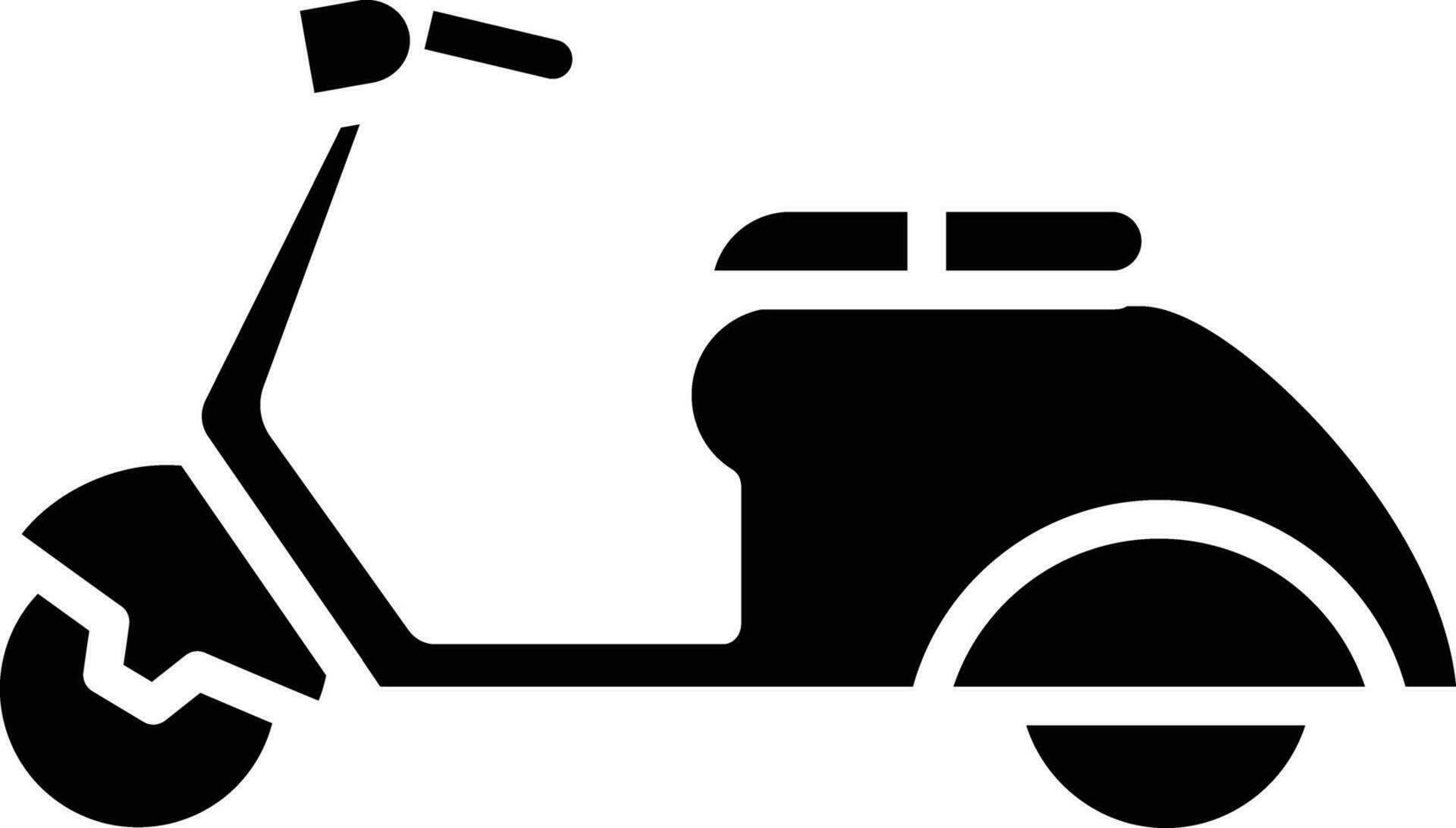 Scooter solid and glyph vector illustration