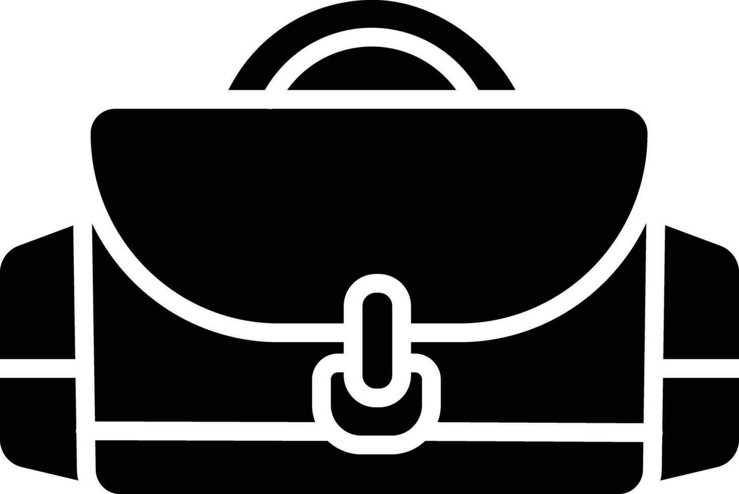 Camera bag solid and glyph vector illustration