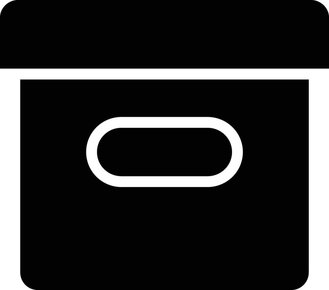 logistics box solid and glyph vector illustration