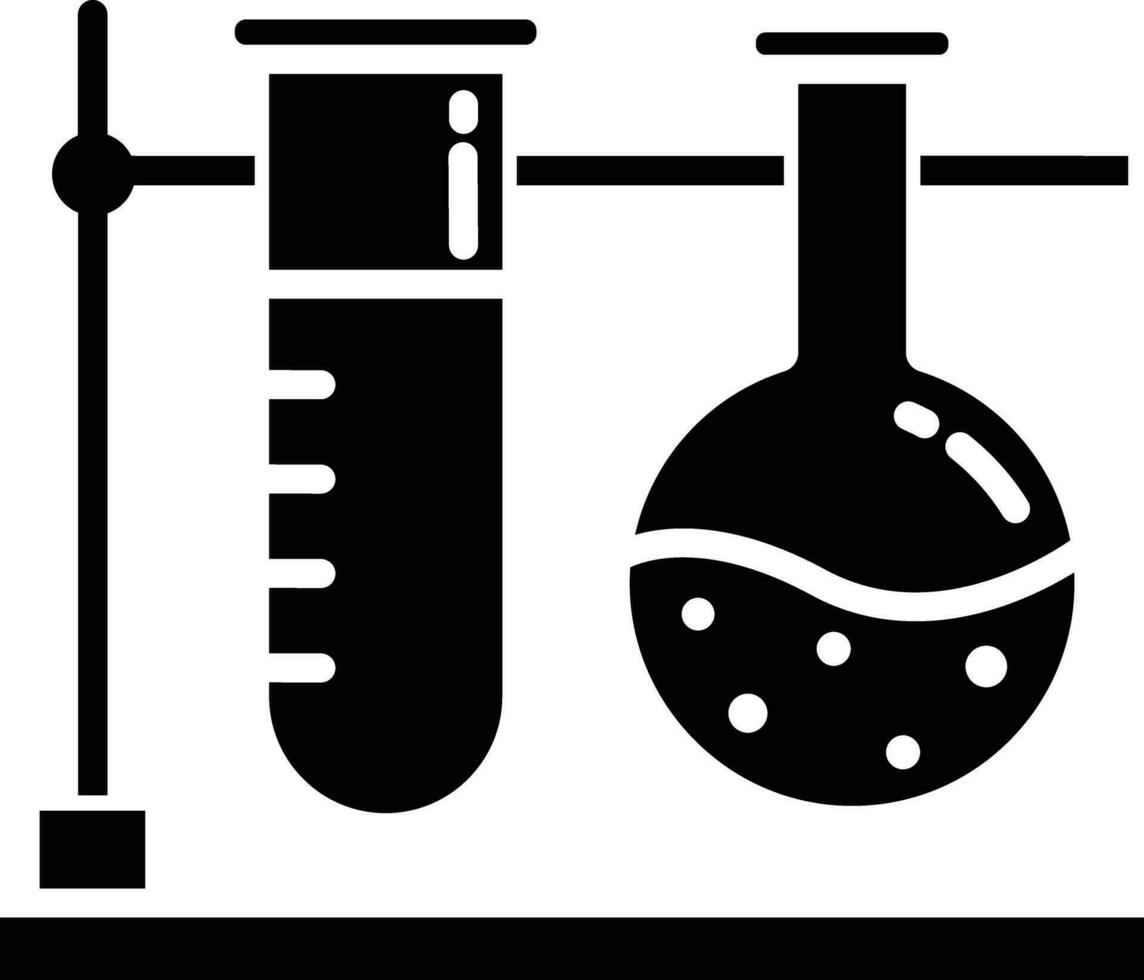 Lab solid and glyph vector illustration