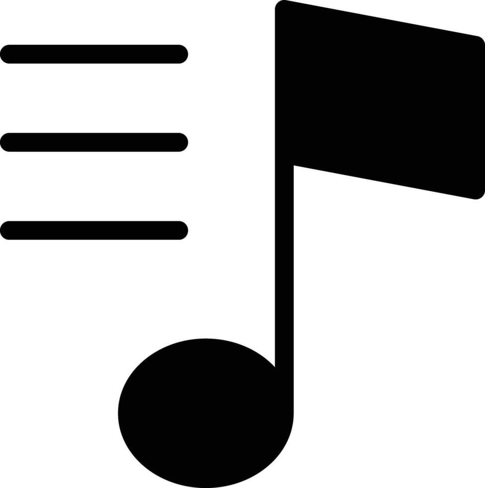 Music notes solid and glyph vector illustration
