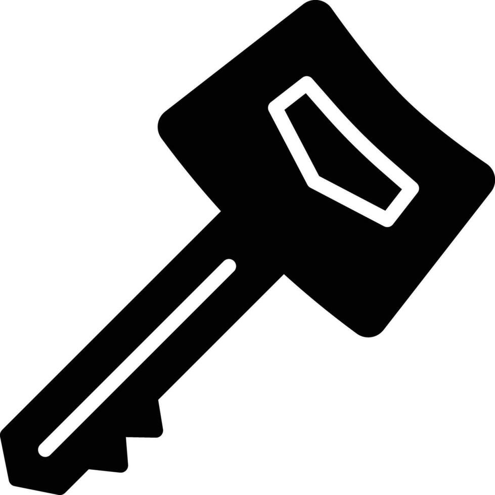 Key security solid and glyph vector illustration