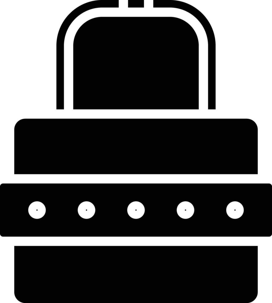 security lock solid and glyph vector illustration