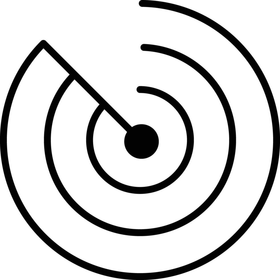 Radar solid and glyph vector illustration