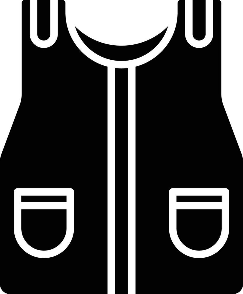 life jacket solid and glyph vector illustration