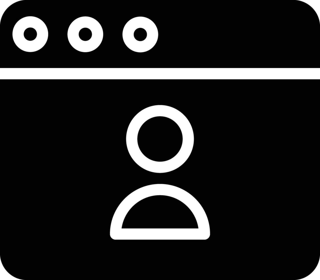 Web user solid and glyph vector illustration