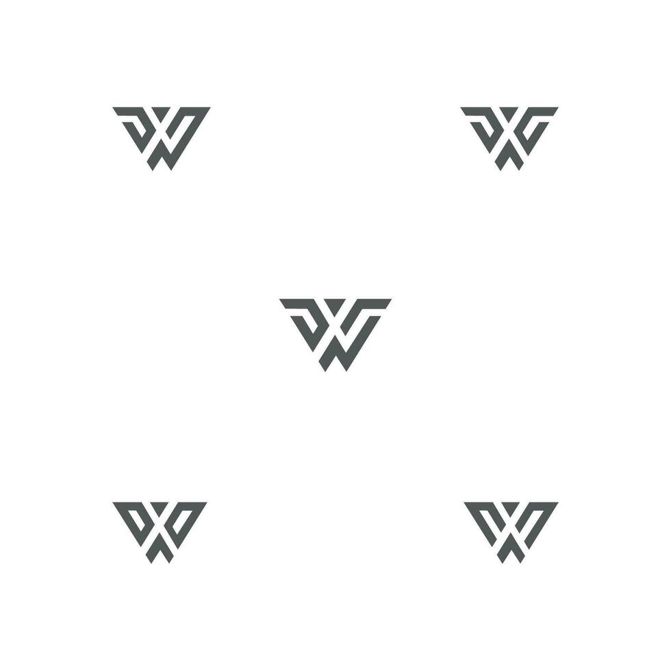XW, WX, X AND W Abstract initial monogram letter alphabet logo design vector