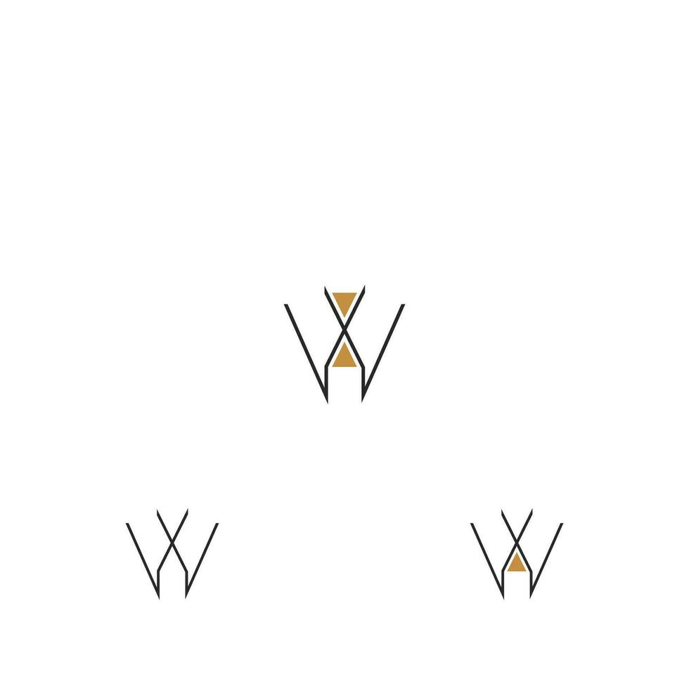 XW, WX, X AND W Abstract initial monogram letter alphabet logo design vector