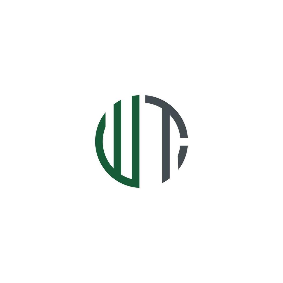 Initial letter wt  logo or tw logo vector design template