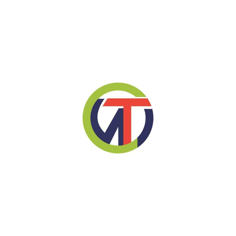 Initial letter wt  logo or tw logo vector design template