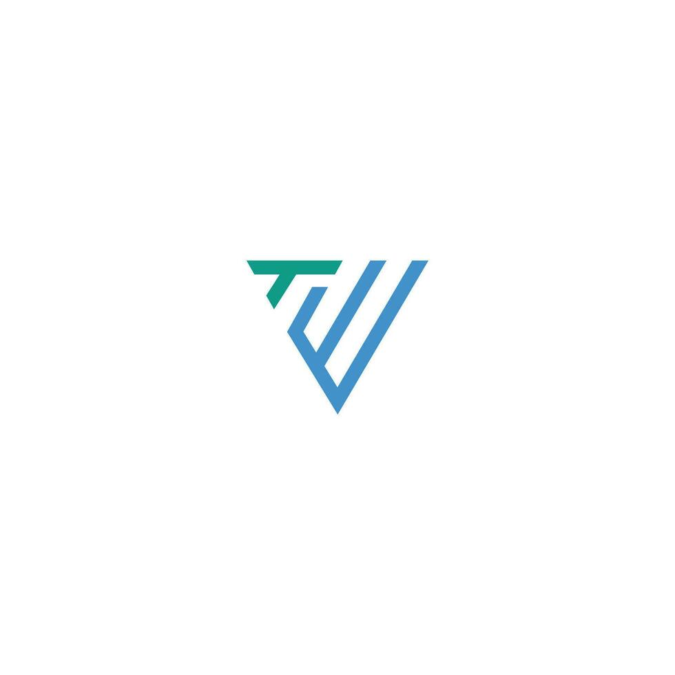 Initial letter wt  logo or tw logo vector design template