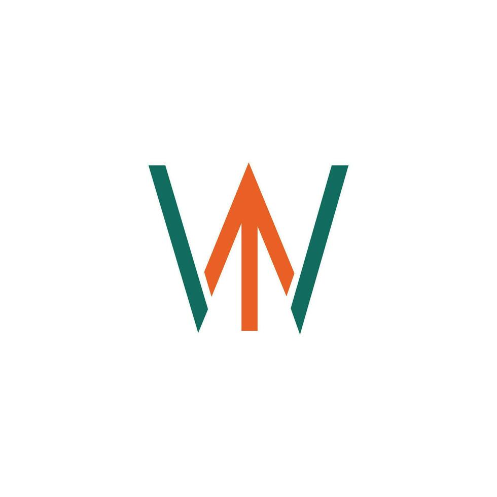Initial letter wt  logo or tw logo vector design template