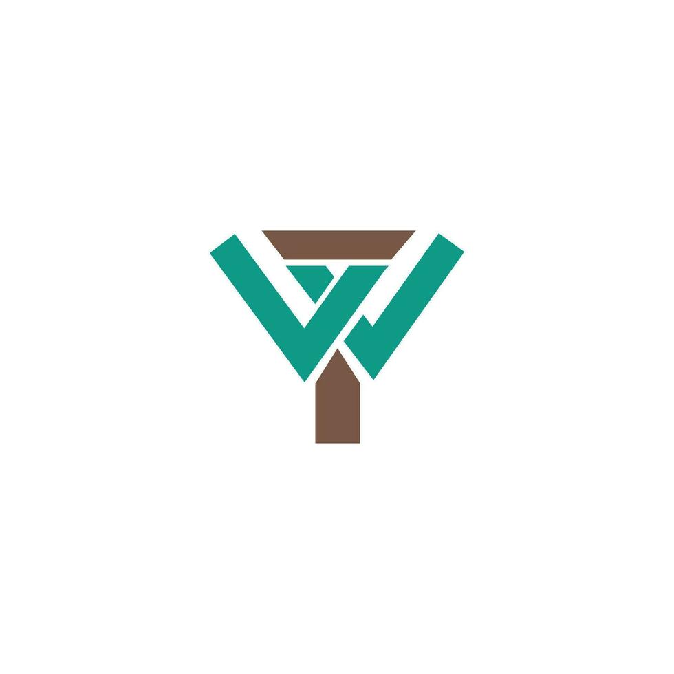 Initial letter wt  logo or tw logo vector design template