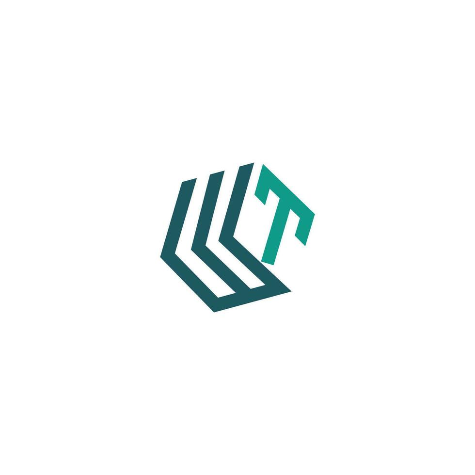 Initial letter wt  logo or tw logo vector design template