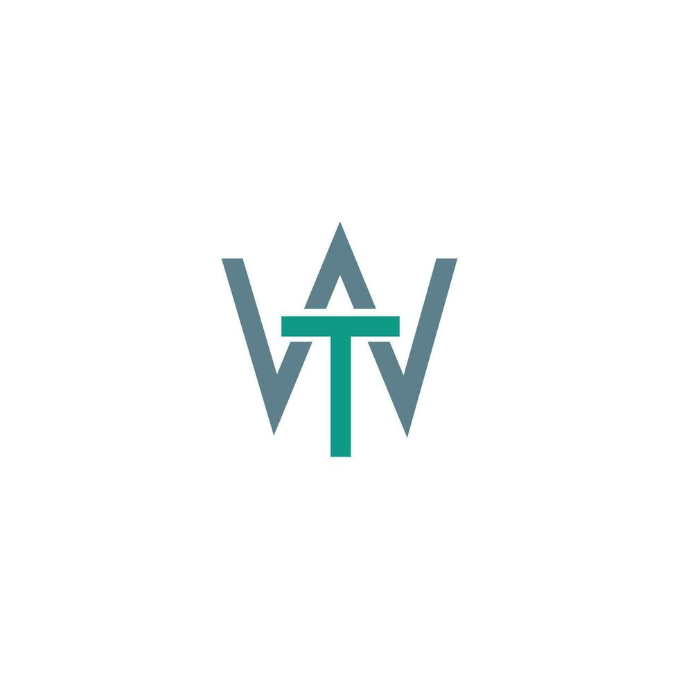 Initial letter wt  logo or tw logo vector design template