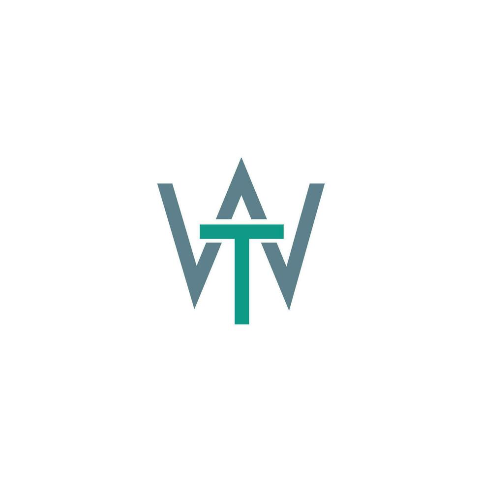 Initial letter wt  logo or tw logo vector design template