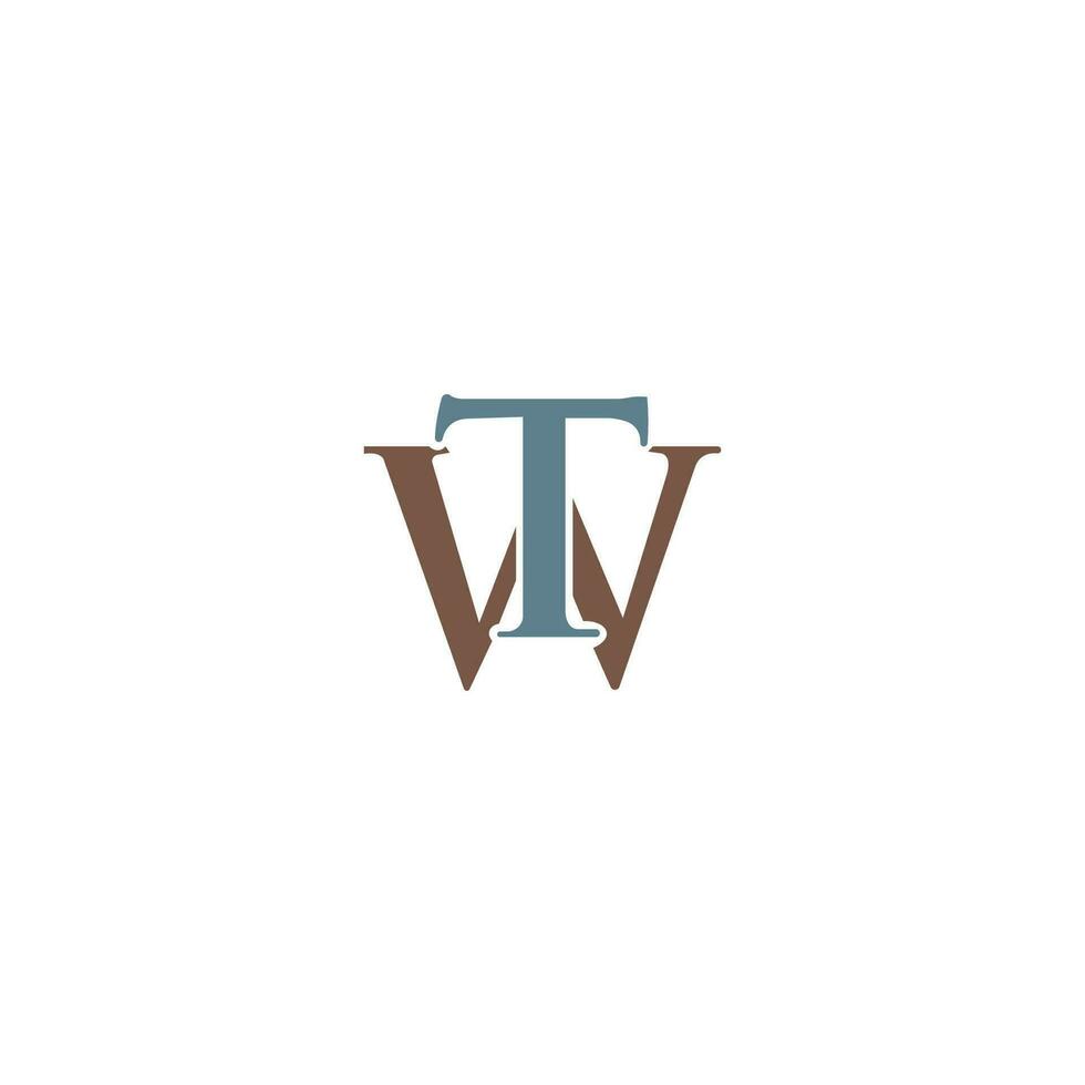 inicial letra peso logo o tw logo vector diseño modelo