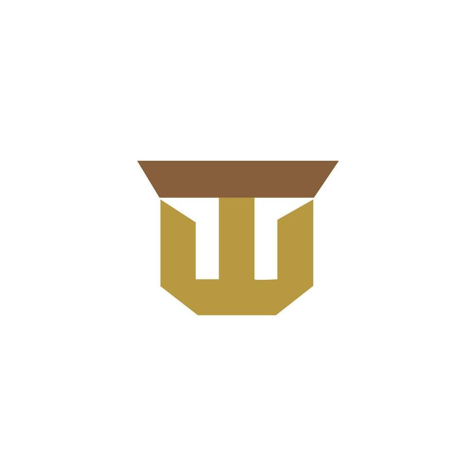 Initial letter wt  logo or tw logo vector design template