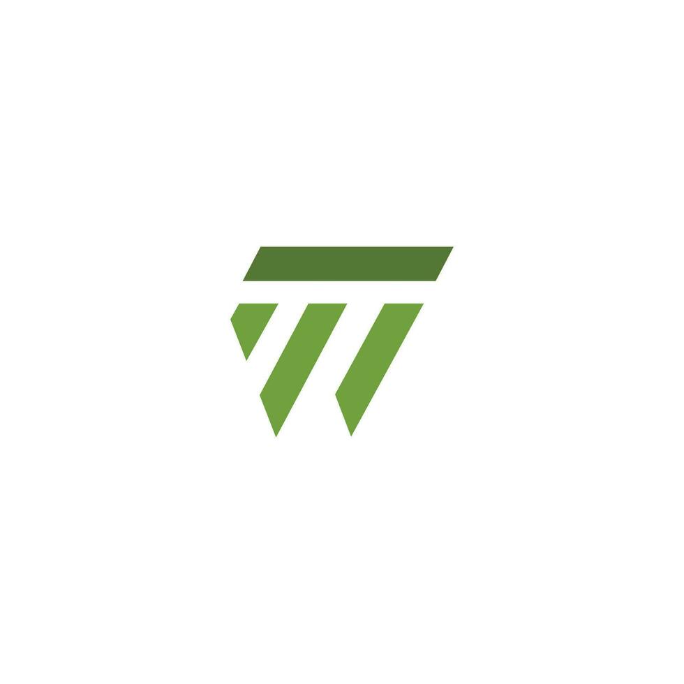 Initial letter wt  logo or tw logo vector design template