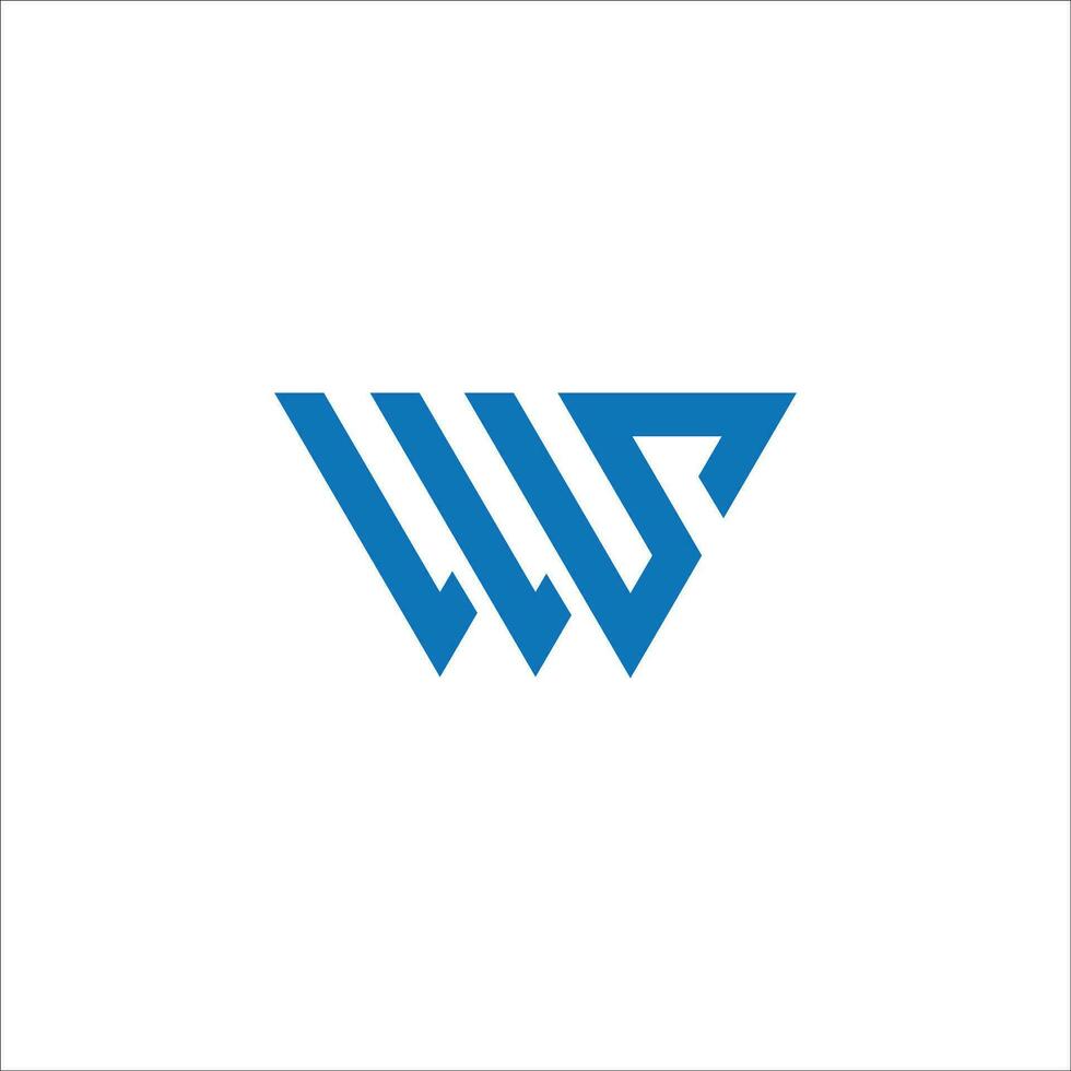 Initial letter ws logo or sw logo vector design template