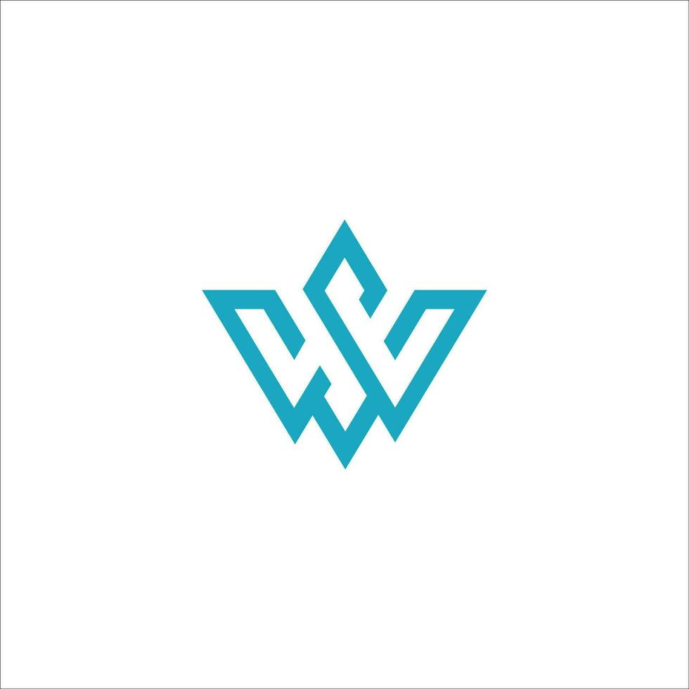 Initial letter ws logo or sw logo vector design template