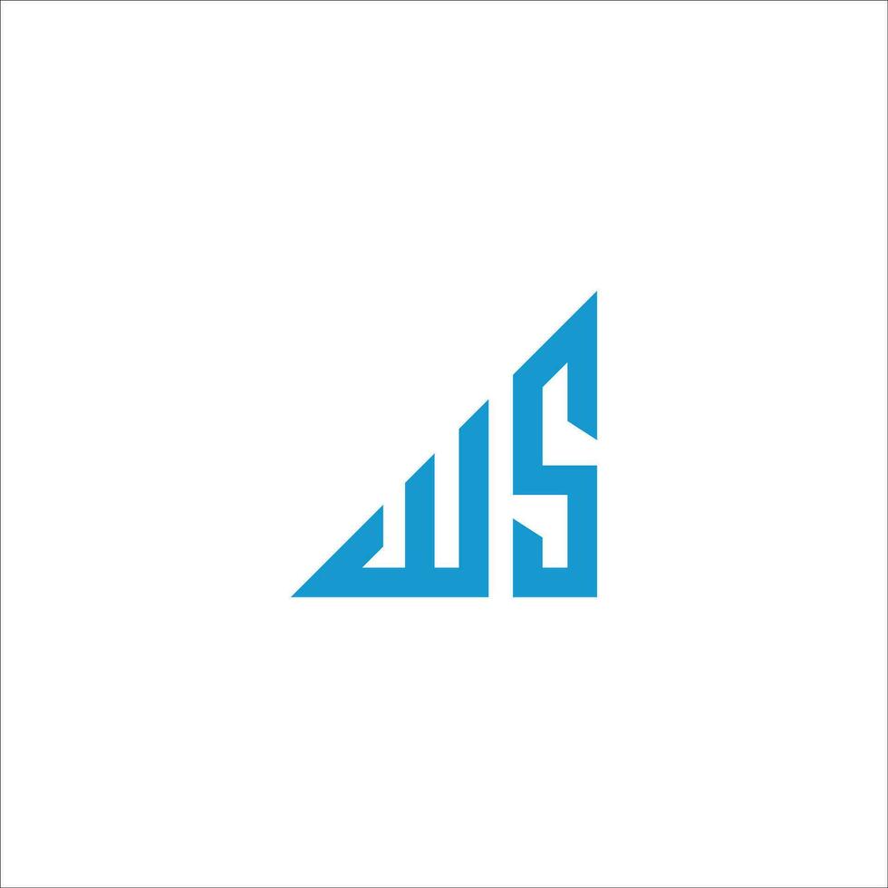 Initial letter ws logo or sw logo vector design template