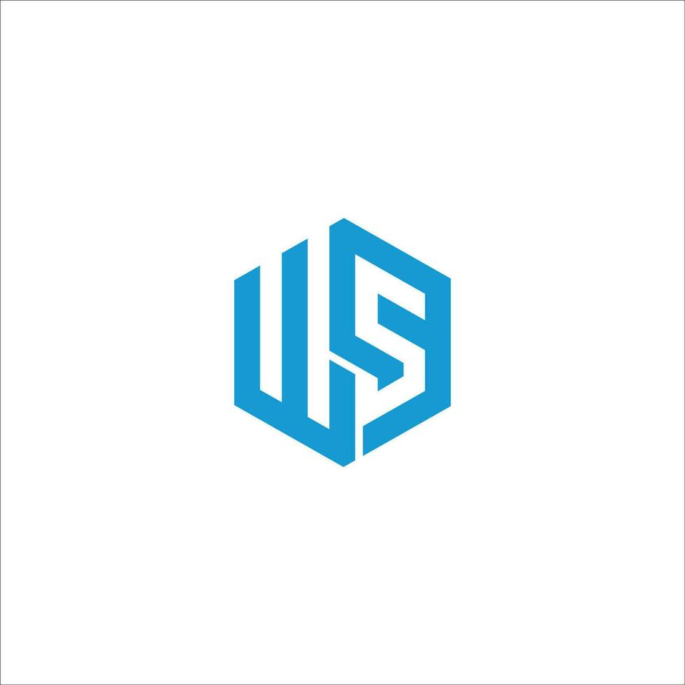 Initial letter ws logo or sw logo vector design template
