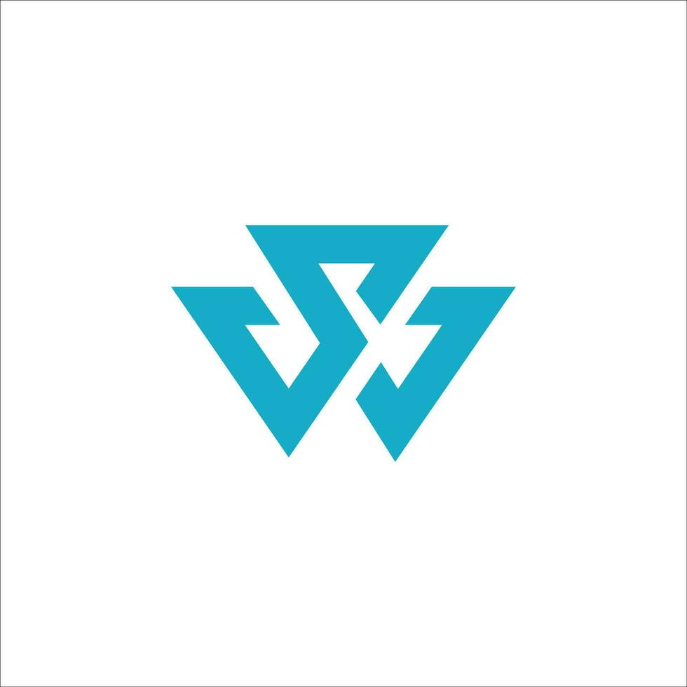 Initial letter ws logo or sw logo vector design template
