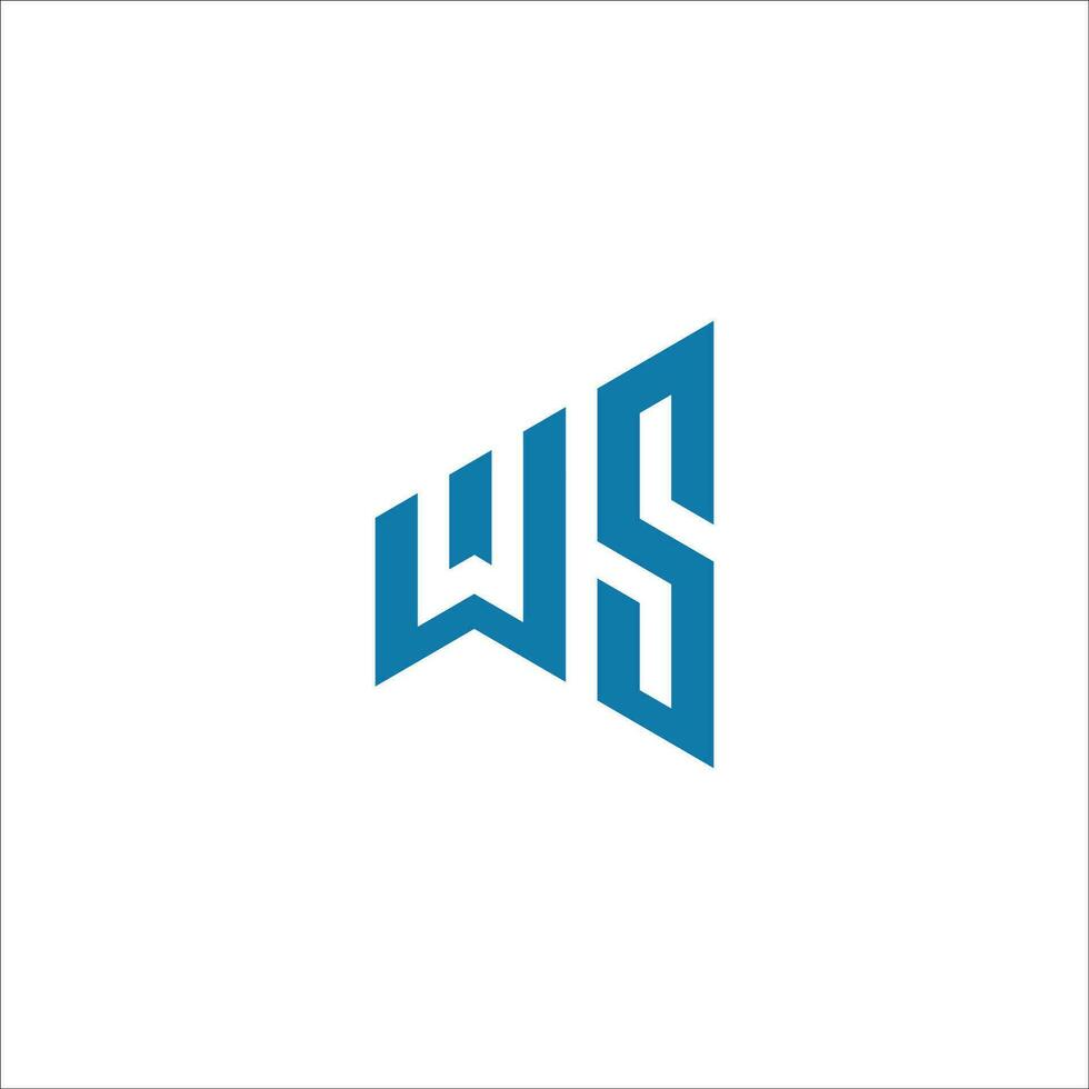 Initial letter ws logo or sw logo vector design template