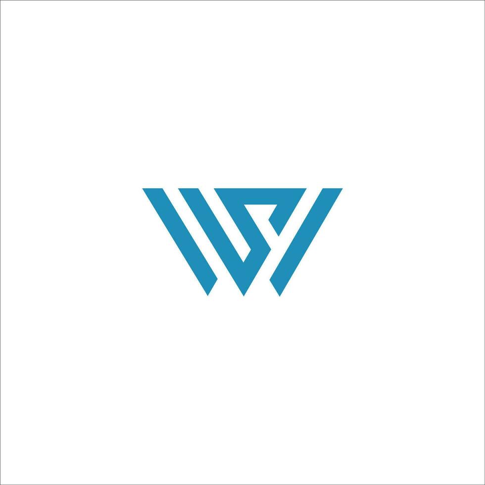 Initial letter ws logo or sw logo vector design template