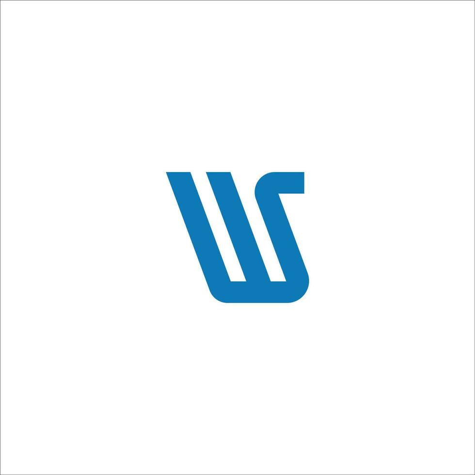Initial letter ws logo or sw logo vector design template