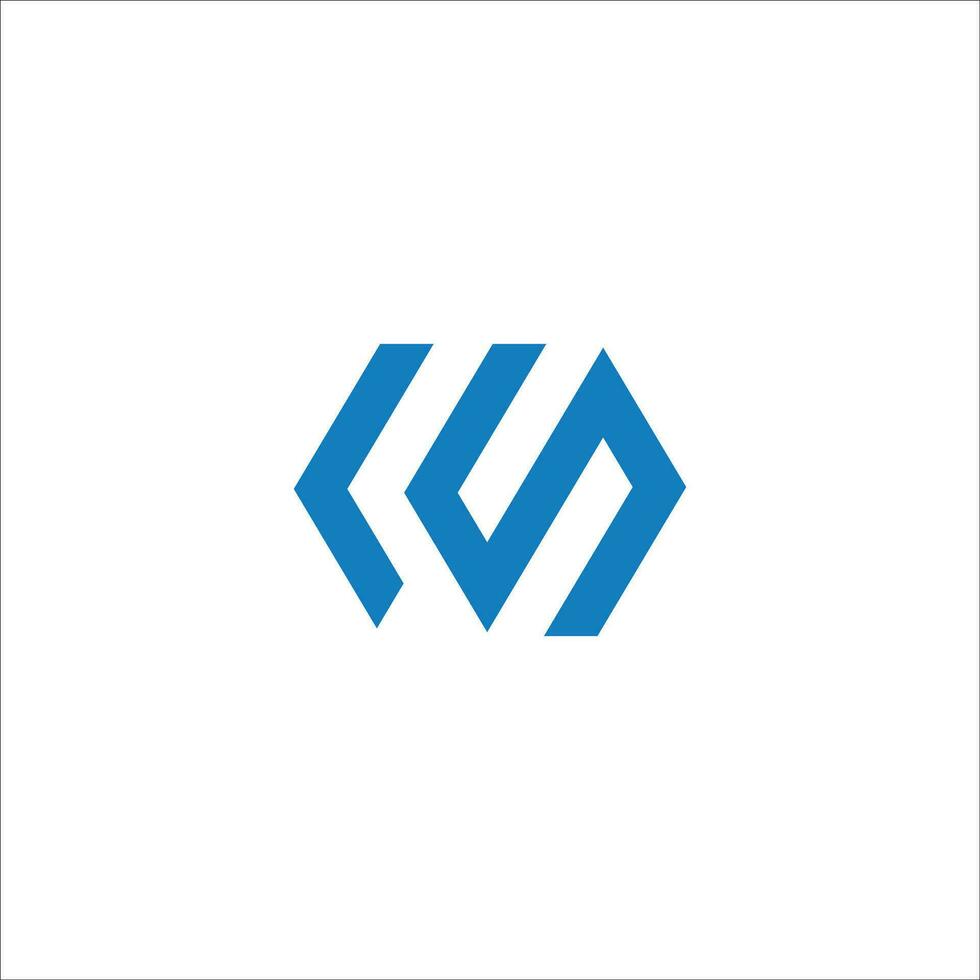 Initial letter ws logo or sw logo vector design template