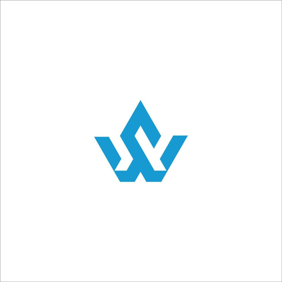 Initial letter ws logo or sw logo vector design template