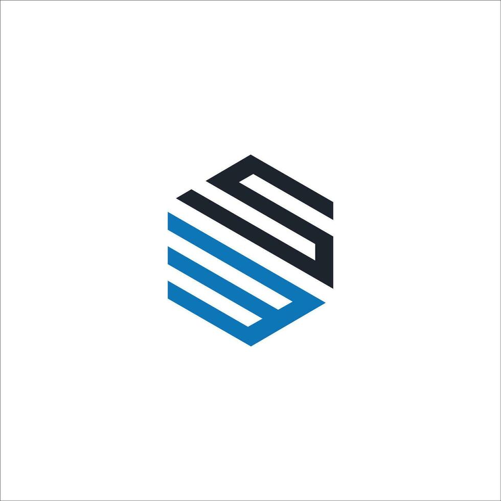Initial letter ws logo or sw logo vector design template