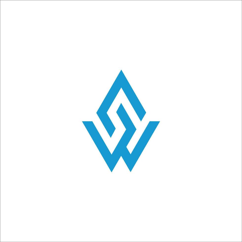 Initial letter ws logo or sw logo vector design template