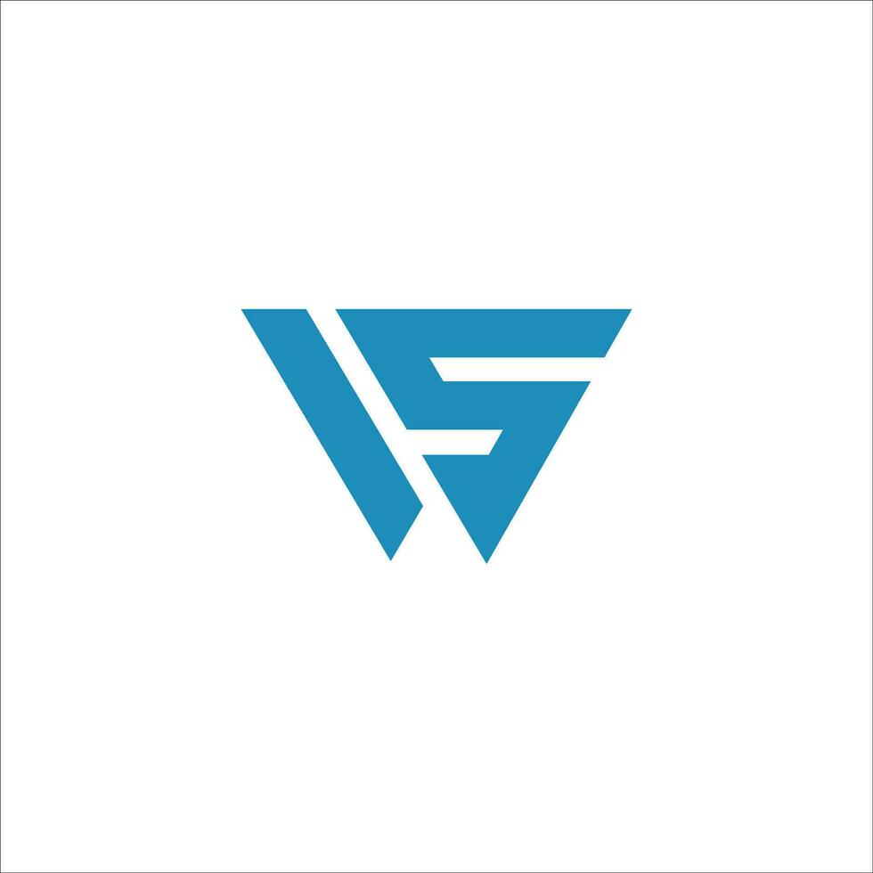 Initial letter ws logo or sw logo vector design template