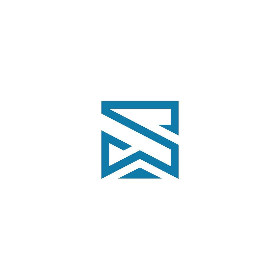 Initial letter ws logo or sw logo vector design template