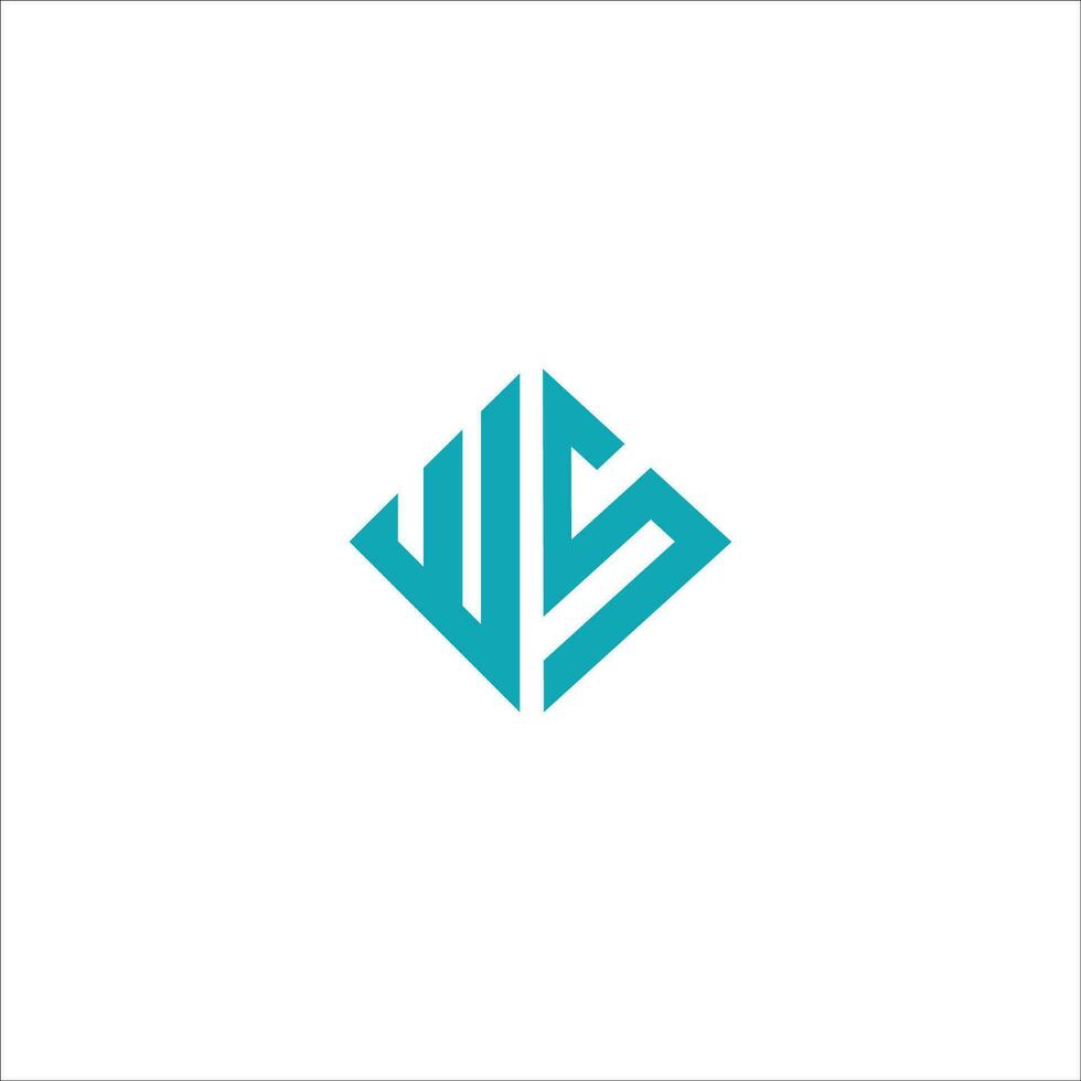 Initial letter ws logo or sw logo vector design template