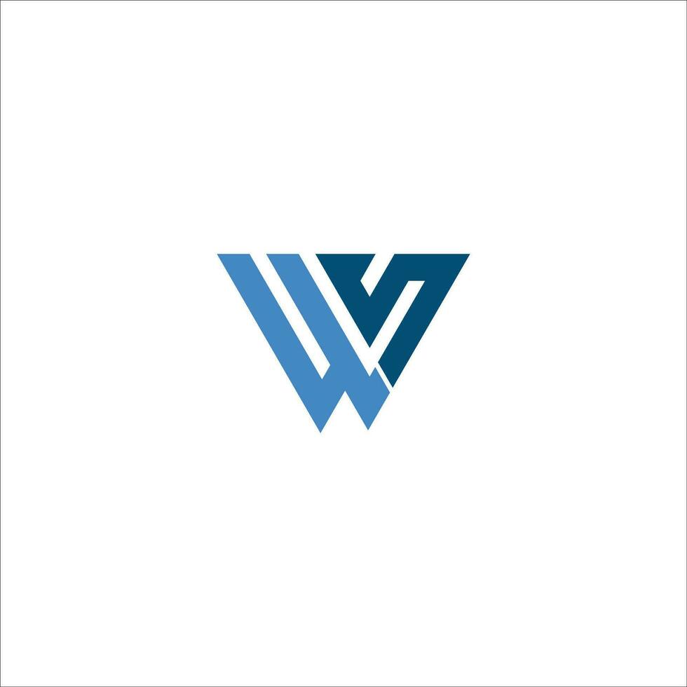 Initial letter ws logo or sw logo vector design template